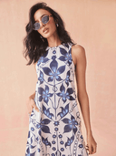 Omika Dress Maggie Midi Dress in Ceci Bluestone