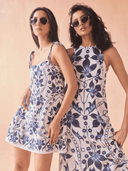 Omika Dress Maggie Midi Dress in Ceci Bluestone