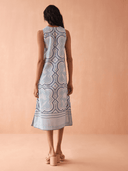 Omika Dress Maggie Midi Dress in Elena Santorini