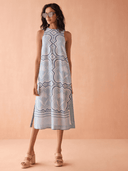 Omika Dress Maggie Midi Dress in Elena Santorini