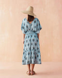 Omika Dress Mindi Midi in Milo Lake