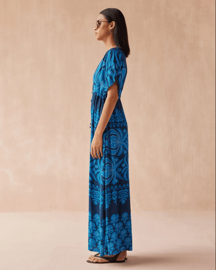 Omika Dress One size / Blue Pia Caftan in Nikita Atlantic