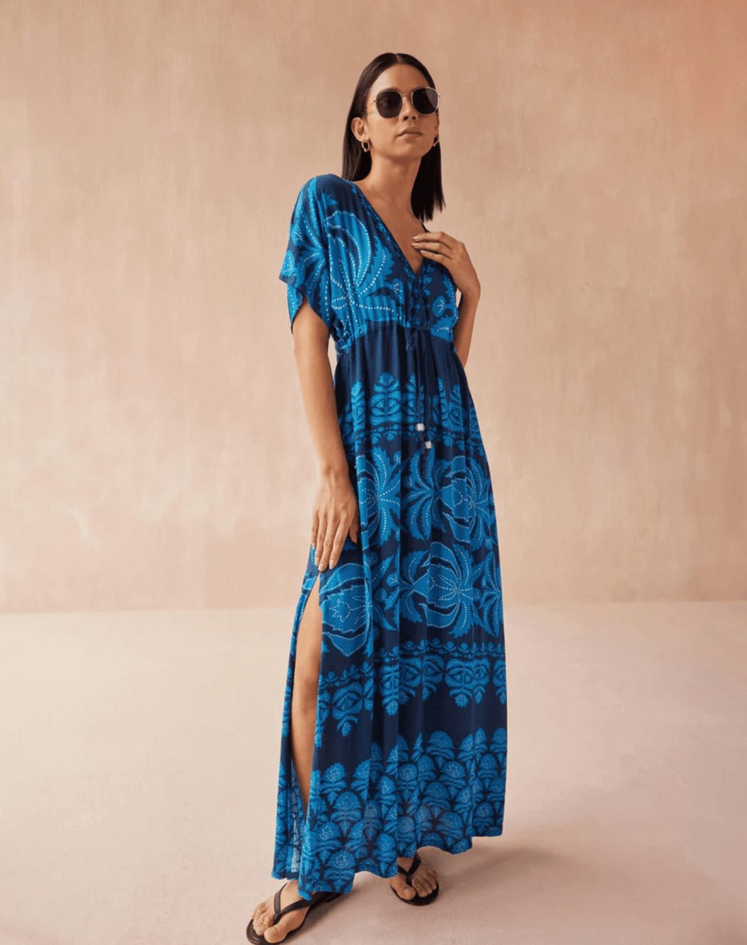 Omika Dress One size / Blue Pia Caftan in Nikita Atlantic