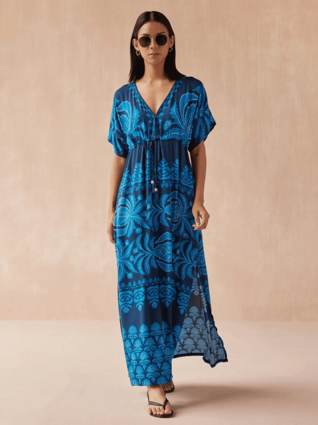 Omika Dress One size / Blue Pia Caftan in Nikita Atlantic