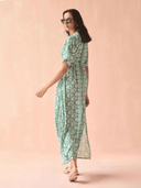 Omika Dress One size / Green Pia Caftan in Marlie Matcha