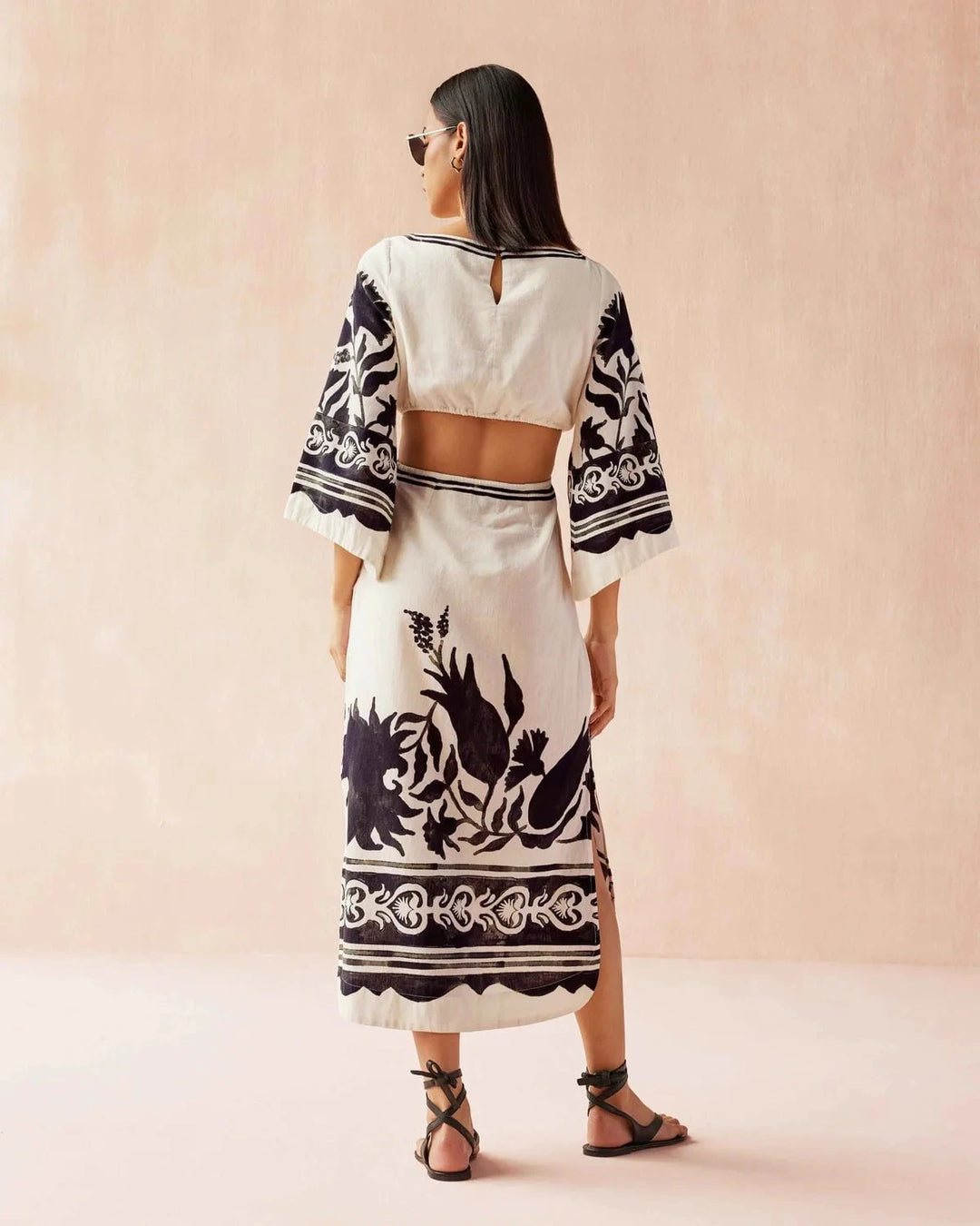Omika Dress Payton Midi in Delfina Caviar
