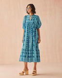 Omika Dress Wren Midi Dress in Pali Coast
