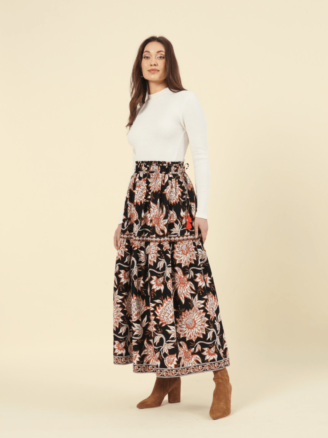 Omika Top Rosalita Skirt in Tamara Cedar