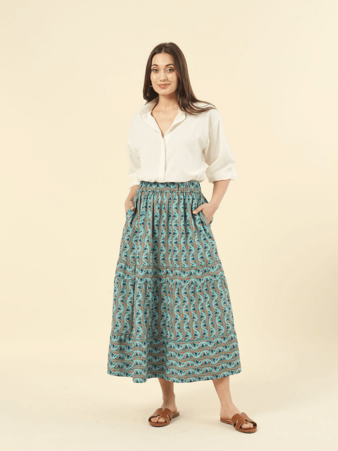 Omika Top Stella Skirt in Maia Oxford