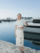 Pamela Stevenson Top Floral Cropped Top