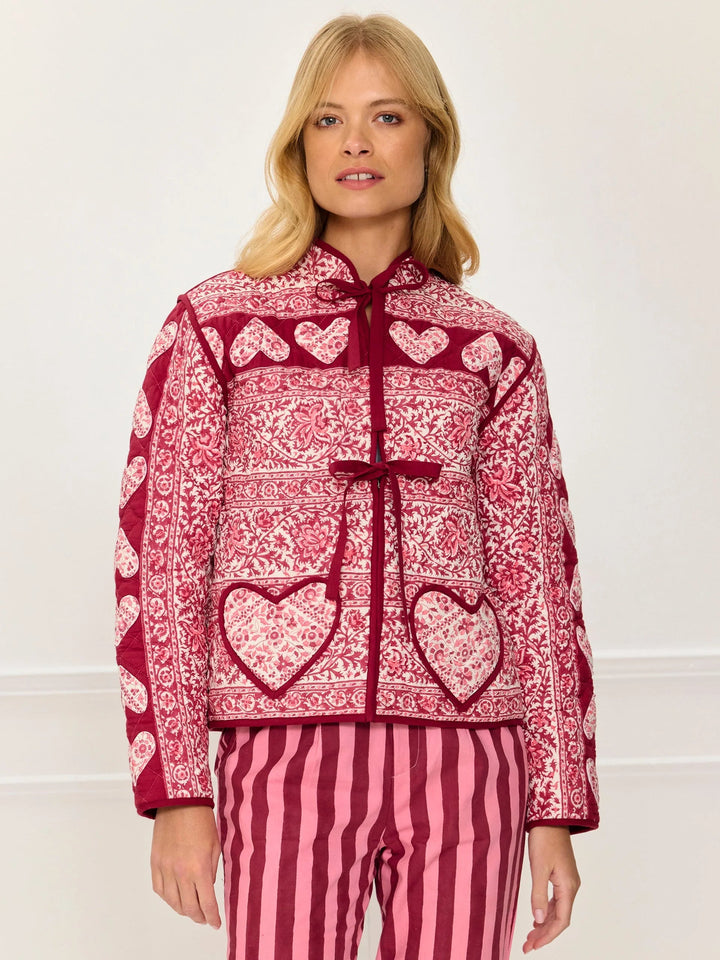 Penny Jacket in Burgundy Patchwork