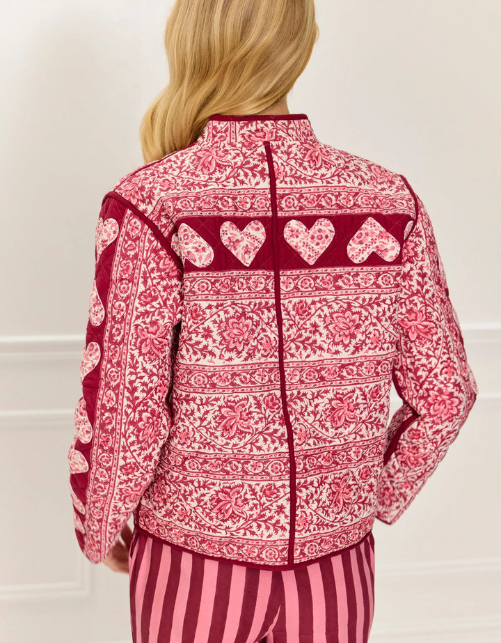 Penny Jacket in Burgundy Patchwork