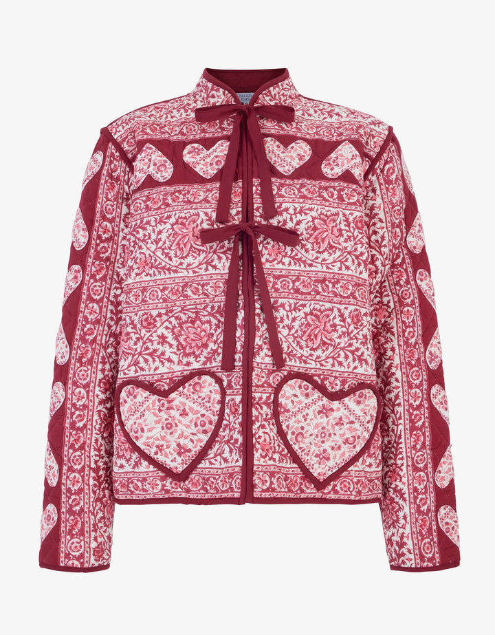 Penny Jacket in Burgundy Patchwork