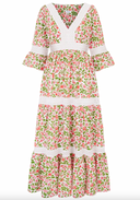 Pink City Prints Dress Alicia Dress in Peach Jaal