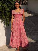 Pink City Prints Dress Carrie Dress in Alpine Rose