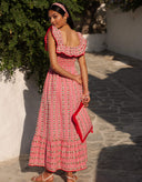 Pink City Prints Dress Carrie Dress in Alpine Rose