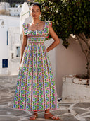 Pink City Prints Dress Carrie Dress in Folk Border