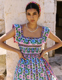 Pink City Prints Dress Carrie Dress in Folk Border