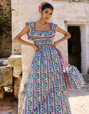 Pink City Prints Dress Carrie Dress in Folk Border