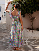 Pink City Prints Dress Carrie Dress in Folk Border