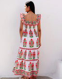 Pink City Prints Dress Carrie Dress in Ruby Poppy