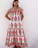 Pink City Prints Dress Carrie Dress in Ruby Poppy