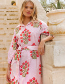 Pink City Prints Dress Corfu Dress in Poppy Stripe