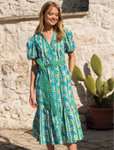 Pink City Prints Dress Daisy Dress in Hibiscus Border