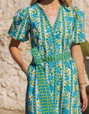 Pink City Prints Dress Daisy Dress in Hibiscus Border