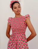Pink City Prints Dress David Bowie Dress in Marigold Blush