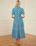 Pink City Prints Dress Dawn Dress in Cobalt Tulip