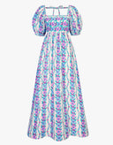 Pink City Prints Dress Elizabeth Dress in Orchid Border