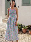 Pink City Prints Dress Elsie Dress in Lilac Fields