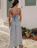 Pink City Prints Dress Elsie Dress in Lilac Fields