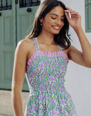 Pink City Prints Dress Elsie Dress in Lilac Fields