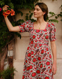Pink City Prints Dress Evelyn Dress in Peony Bird