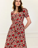 Pink City Prints Dress Evelyn Dress in Peony Bird