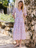 Pink City Prints Dress Francis Dress in Ruby Bloom