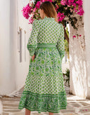 Pink City Prints Dress Gemma Dress in Verdant Botanics