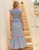 Pink City Prints Dress Harper Dress in Cornflower Aster