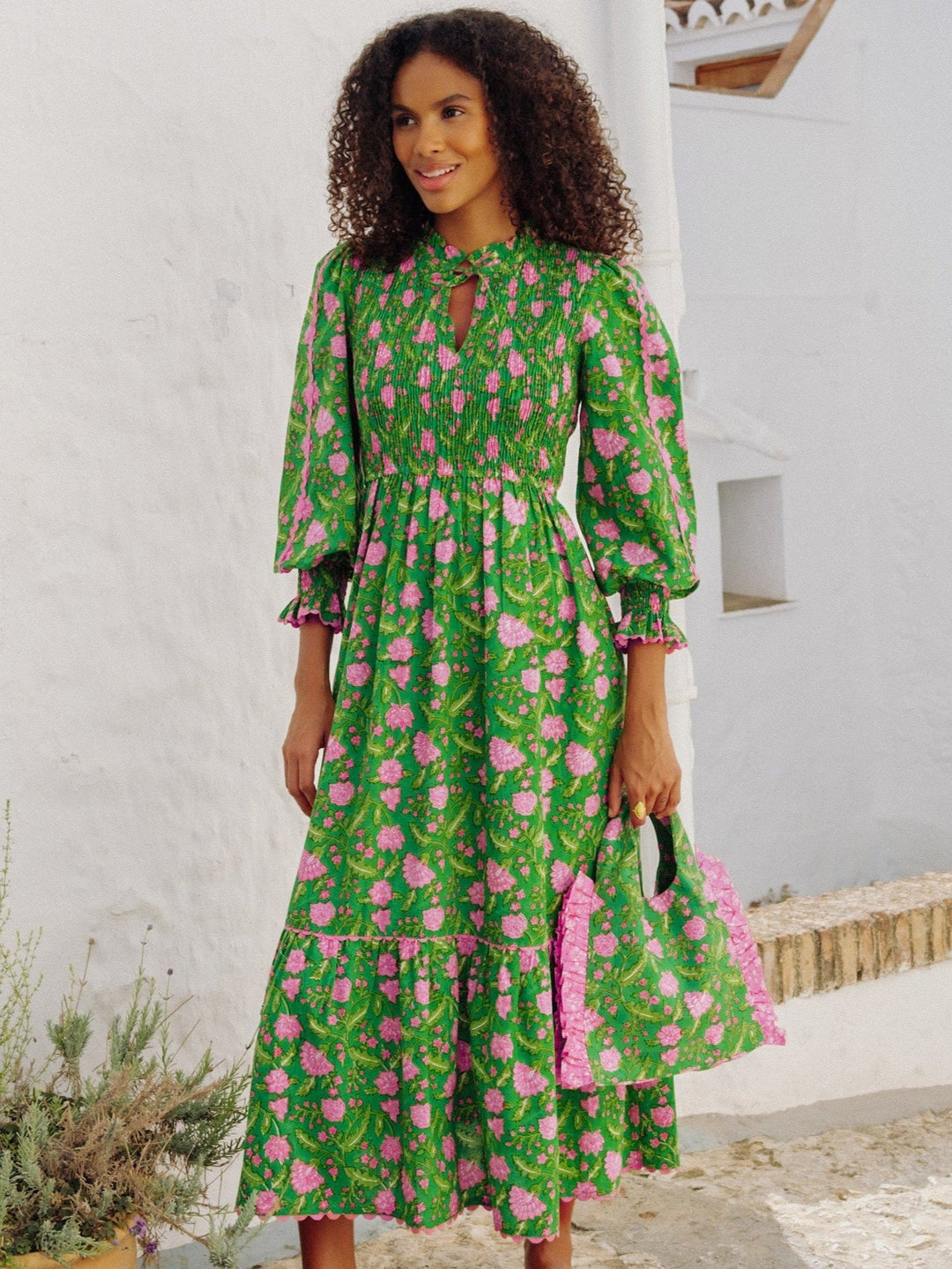 Pink City Prints Dress Izzy Dress in Amazonian Jungle