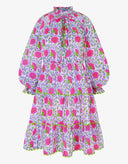 Pink City Prints Dress Luna Mini Dress in Neon Camelia