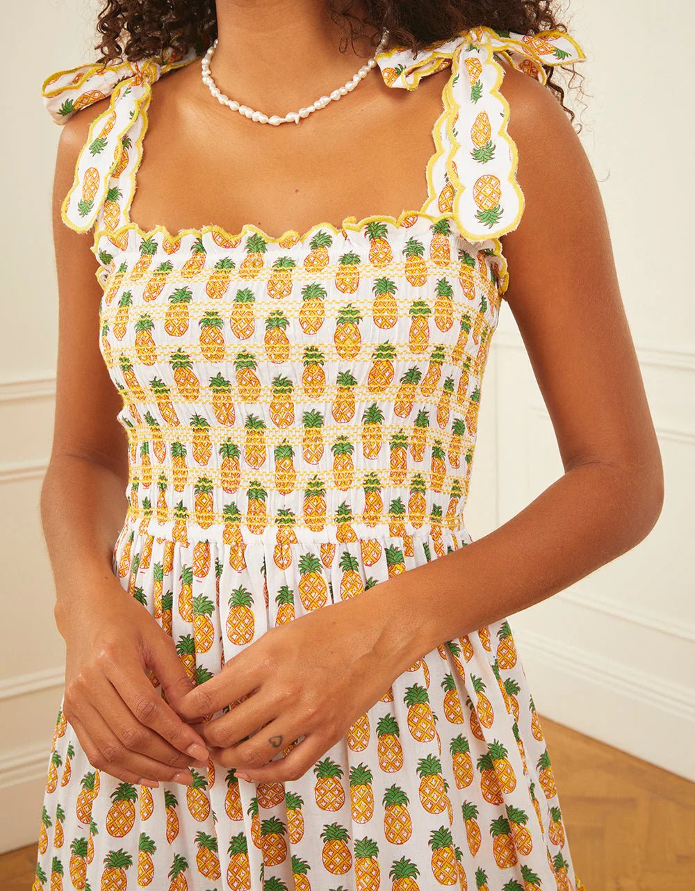 Pink City Prints Dress Malaga Dress in Sunshine Pineapple