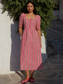 Pink City Prints Dress Sierra Dress in Alpine Rose