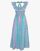 Pink City Prints Dress Susie Dress in Mint Stripe