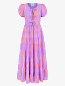 Pink City Prints Dress Sydney Dress in Perfume Stripe
