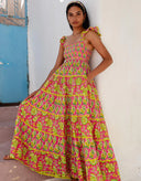 Pink City Prints Dress Xanthe Dress in Electric Rose