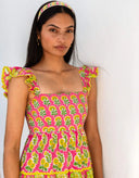 Xanthe Dress in Electric Rose