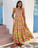 Xanthe Dress in Electric Rose