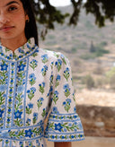 Gemma Mini Dress in Lapis Meadow